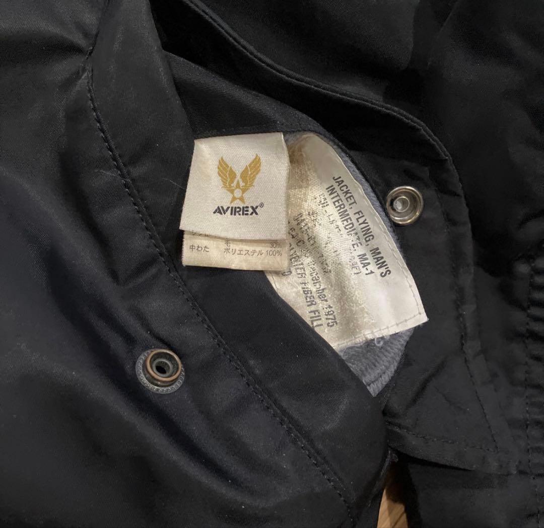 AVIREX MA-1 フライトジャケット ボンバージャケット ブラック 黒
