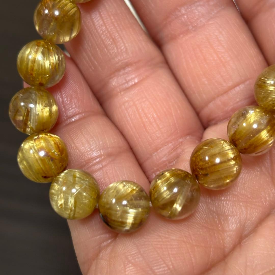 タイチンルチルクォーツ ゴールドルチル ブレスレット