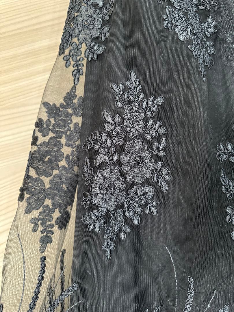 ✨ポアン✨【新品タグ付き】Sov.ダブスタ 刺繍 チュールスカート