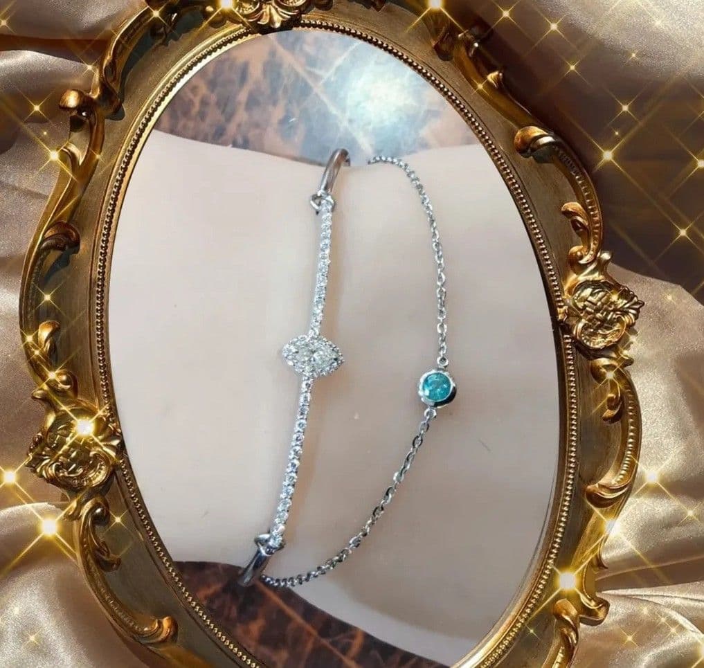 専用です。パライバトルマリン、ダイヤブレスレット