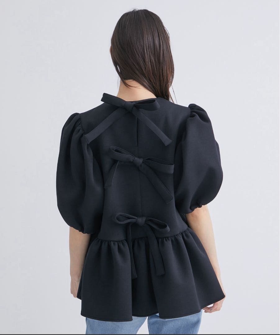 Tsuru by Mariko Oikawa パフスリーブペプラムトップス