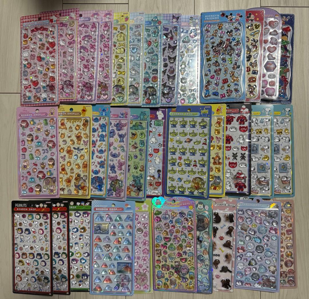 ボンボンドロップシール　サンリオ　ディズニー　スヌーピー　まとめ売り　正規品
