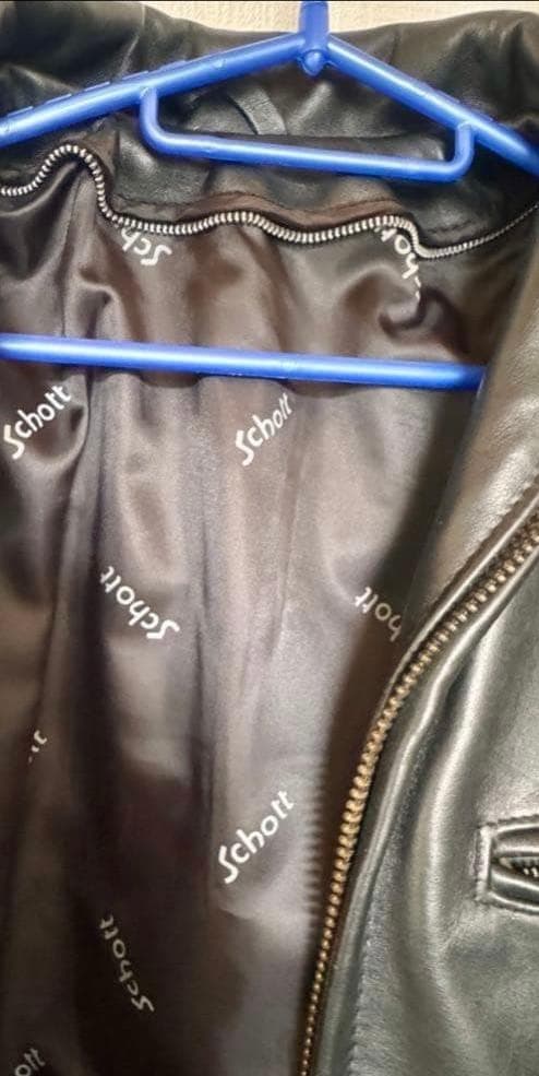 Schottショット　シングルライダーストラッカー革38黒ライナー付AT101