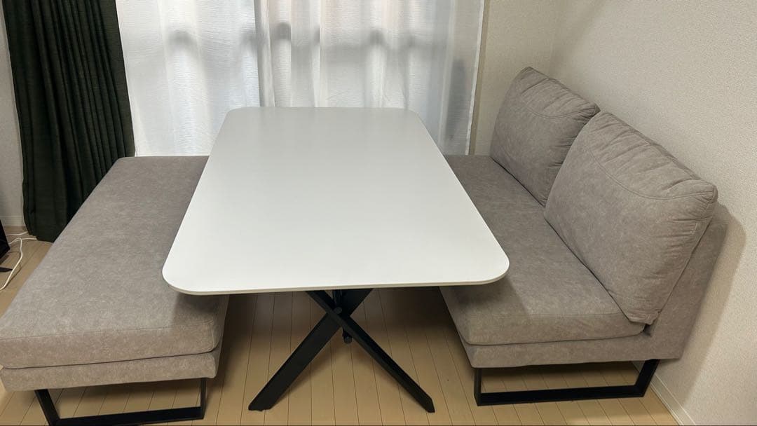 関家具 ダイニングテーブル ソファセット ベンチ2台 美品