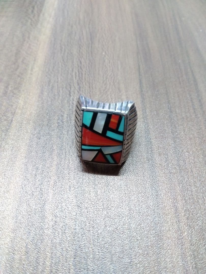 み*い様 ズニ族　ターコイズシルバー925リング