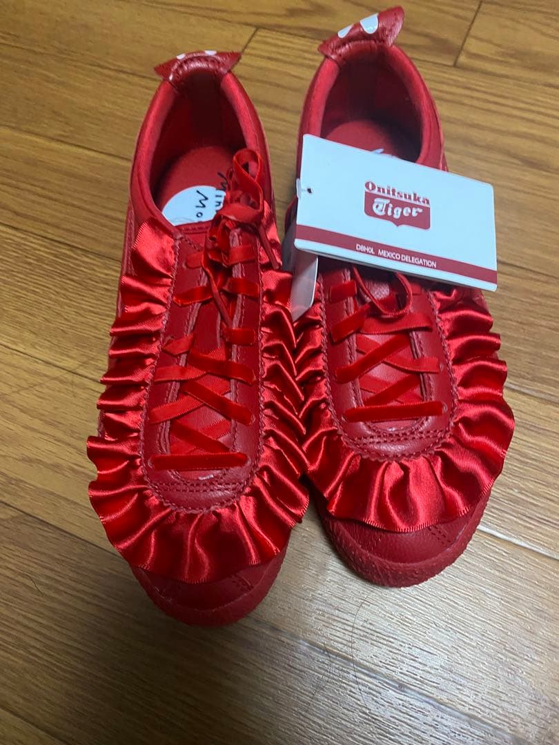 美品　ミニー　ディズニー　スニーカー　オニツカタイガー　アシックス　24cm　赤