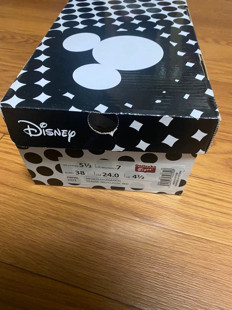 美品　ミニー　ディズニー　スニーカー　オニツカタイガー　アシックス　24cm　赤
