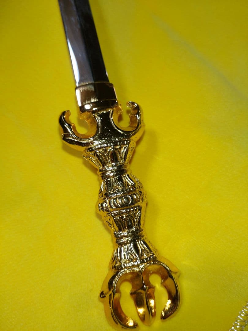 1*d様 希少/密教法具 法剣 不動明王羯磨（三鈷剣）京都製 国産品