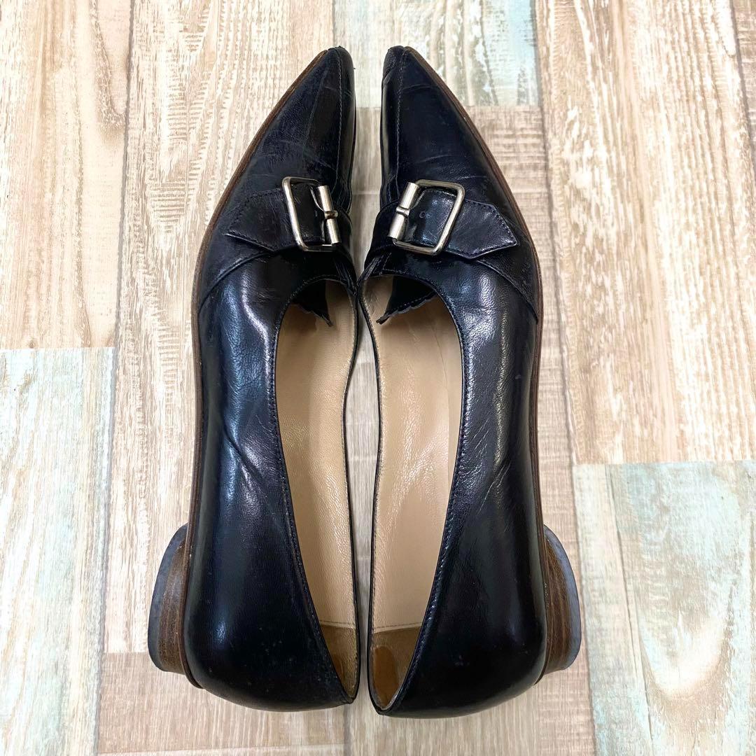 12-9 MANOLO BLAHNIK　マノロブラニク ロー パンプス 37