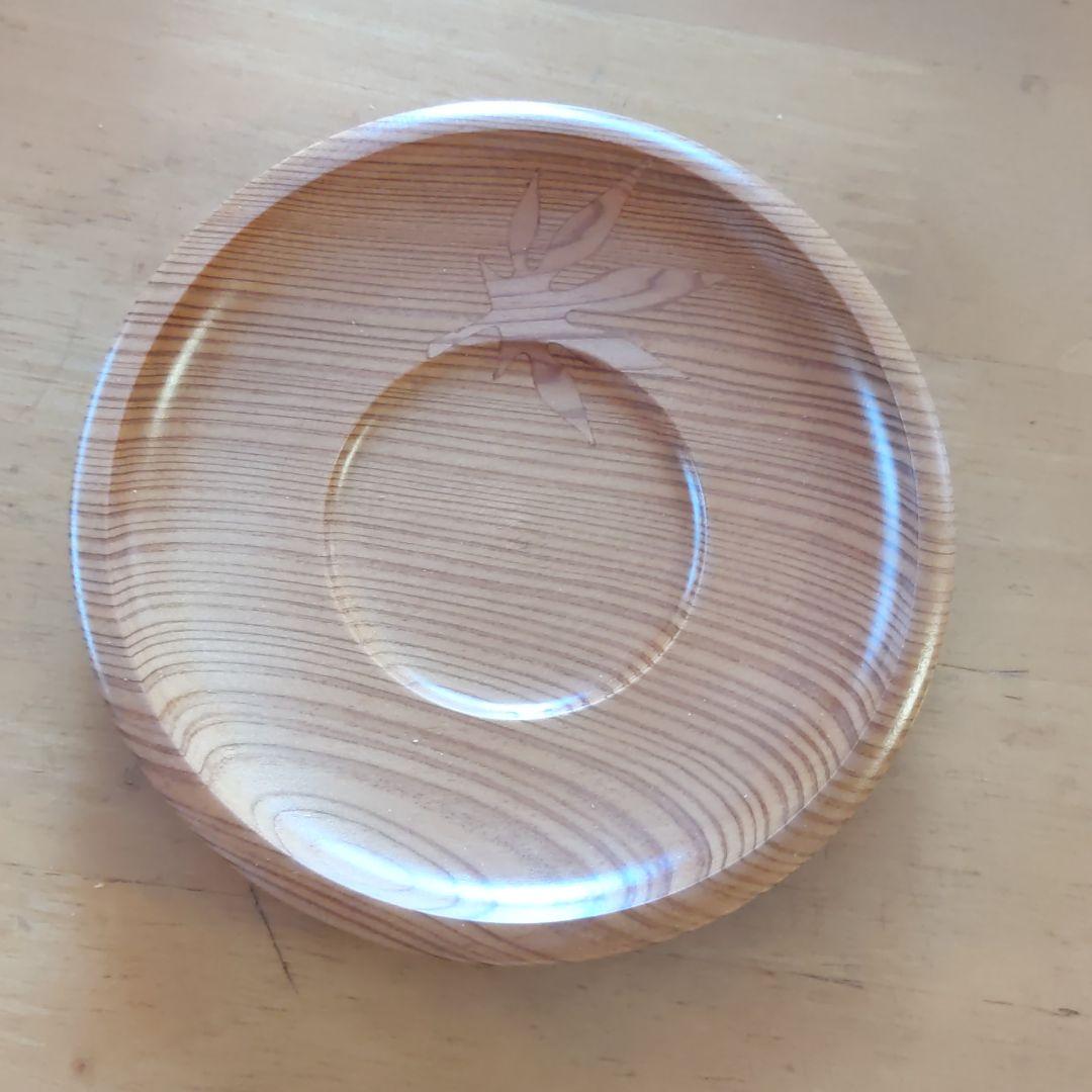 屋久杉　茶托　工芸　5枚組　桐箱入り