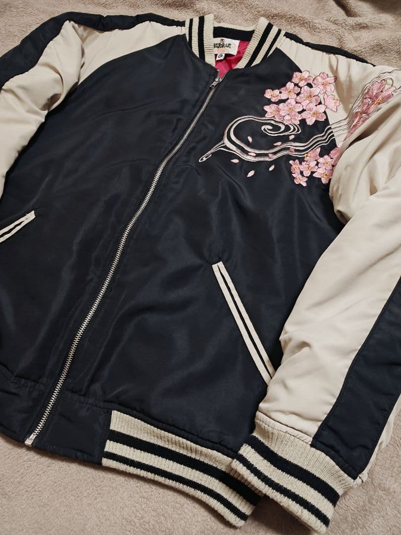 絡繰魂 美品 龍 日本限定 スカジャン vintage サテン unisex