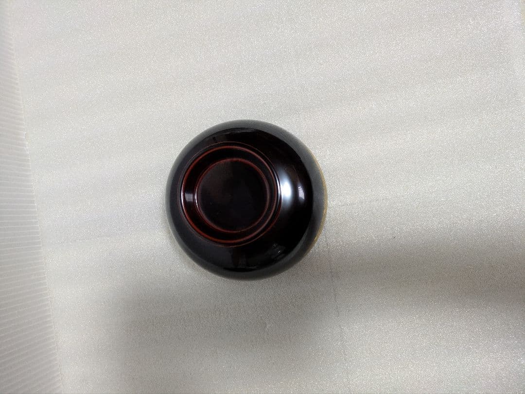 【川連漆器】雑煮椀 溜内朱 若松