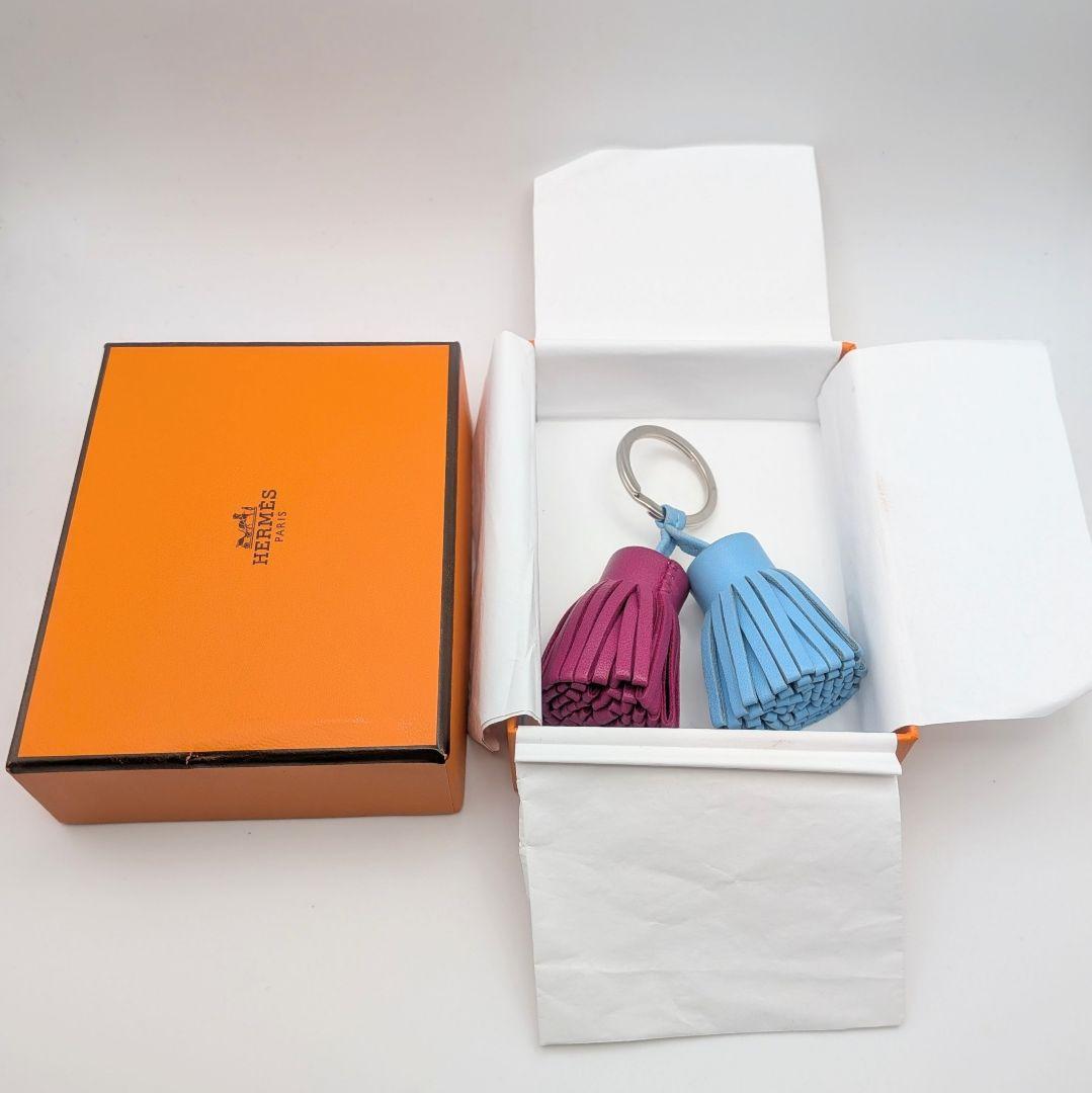 HERMES エルメス カルメン ウノドス レザー キーホルダー チャーム 箱付