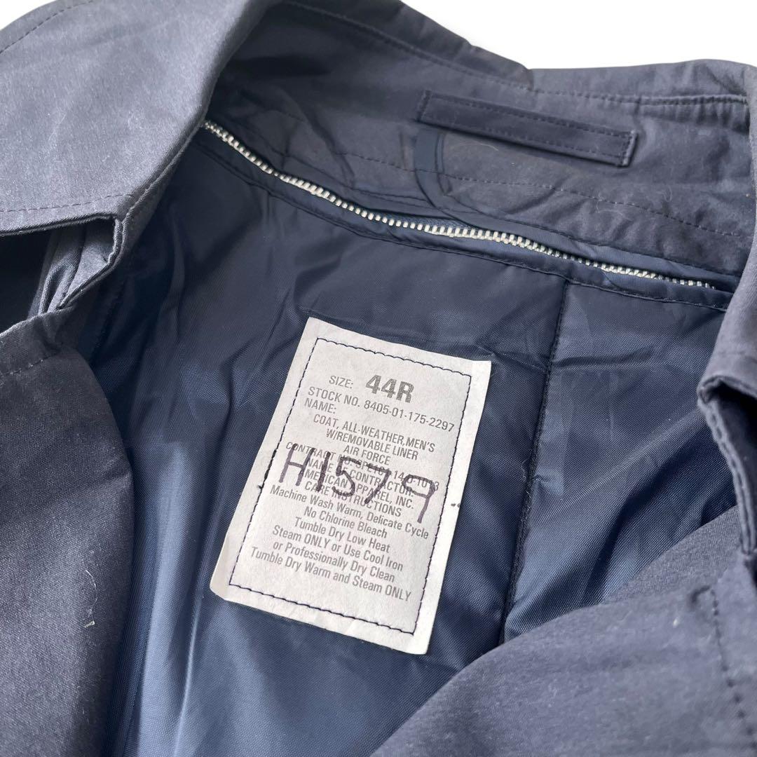 米軍実物 アメリカ空軍 オールウェザーコート ライナー付き ネイビー 44R