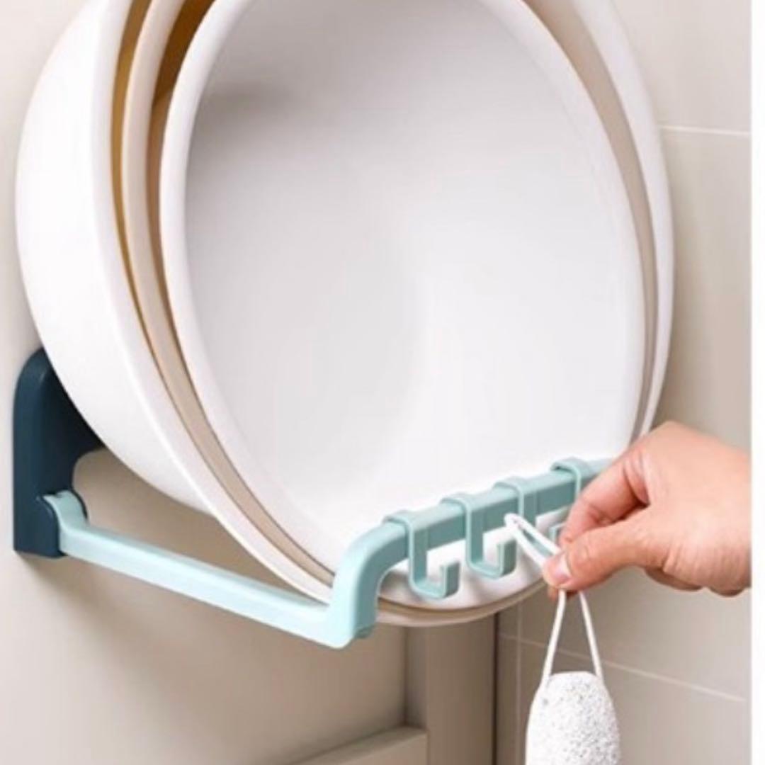 浴室　キッチン　ラック フック　吸盤　洗面器　タオル　壁掛け 強力　小物　賃貸