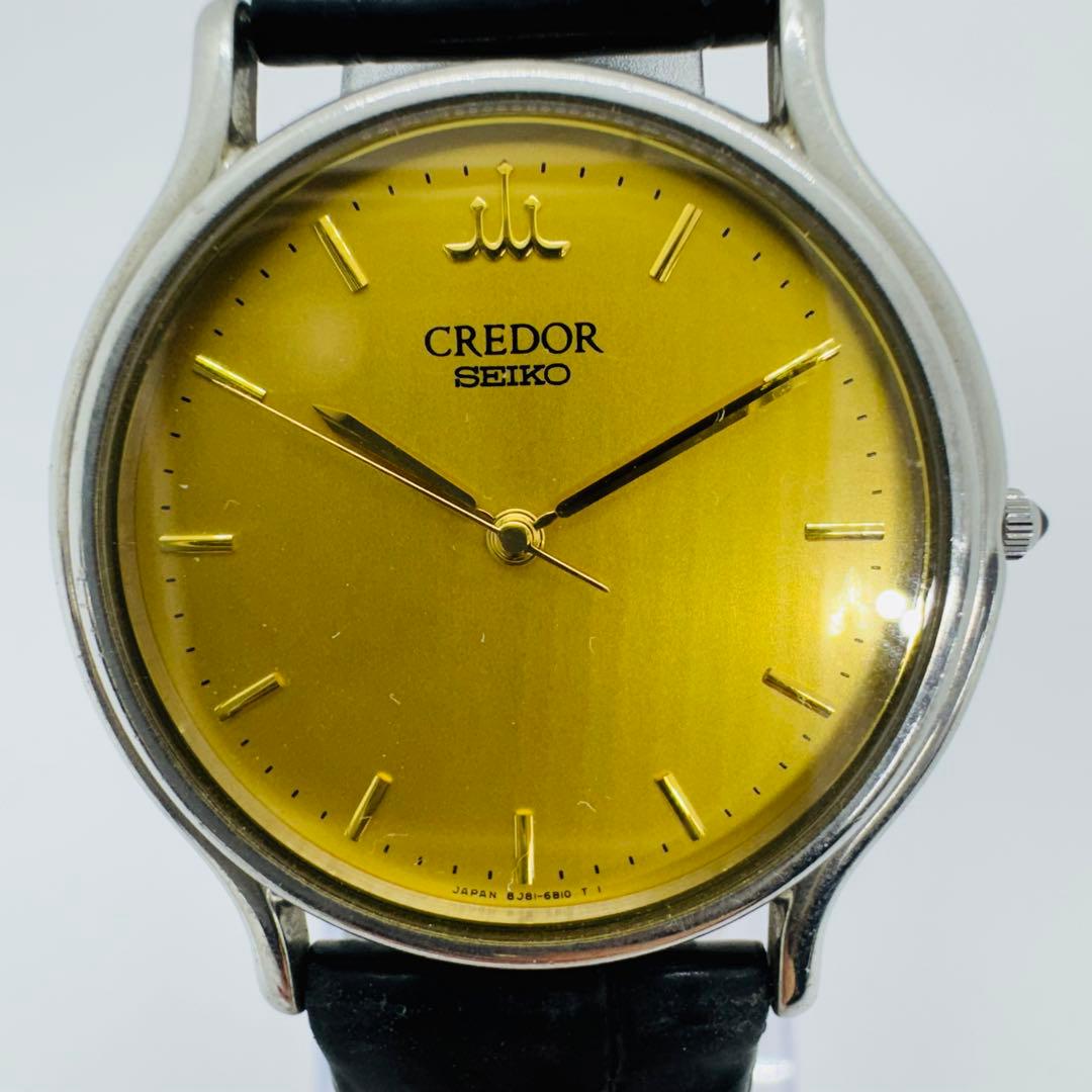 ✨SEIKO✨セイコー✨8J81-6A30✨クレドール✨ゴールド文字盤✨腕時計✨