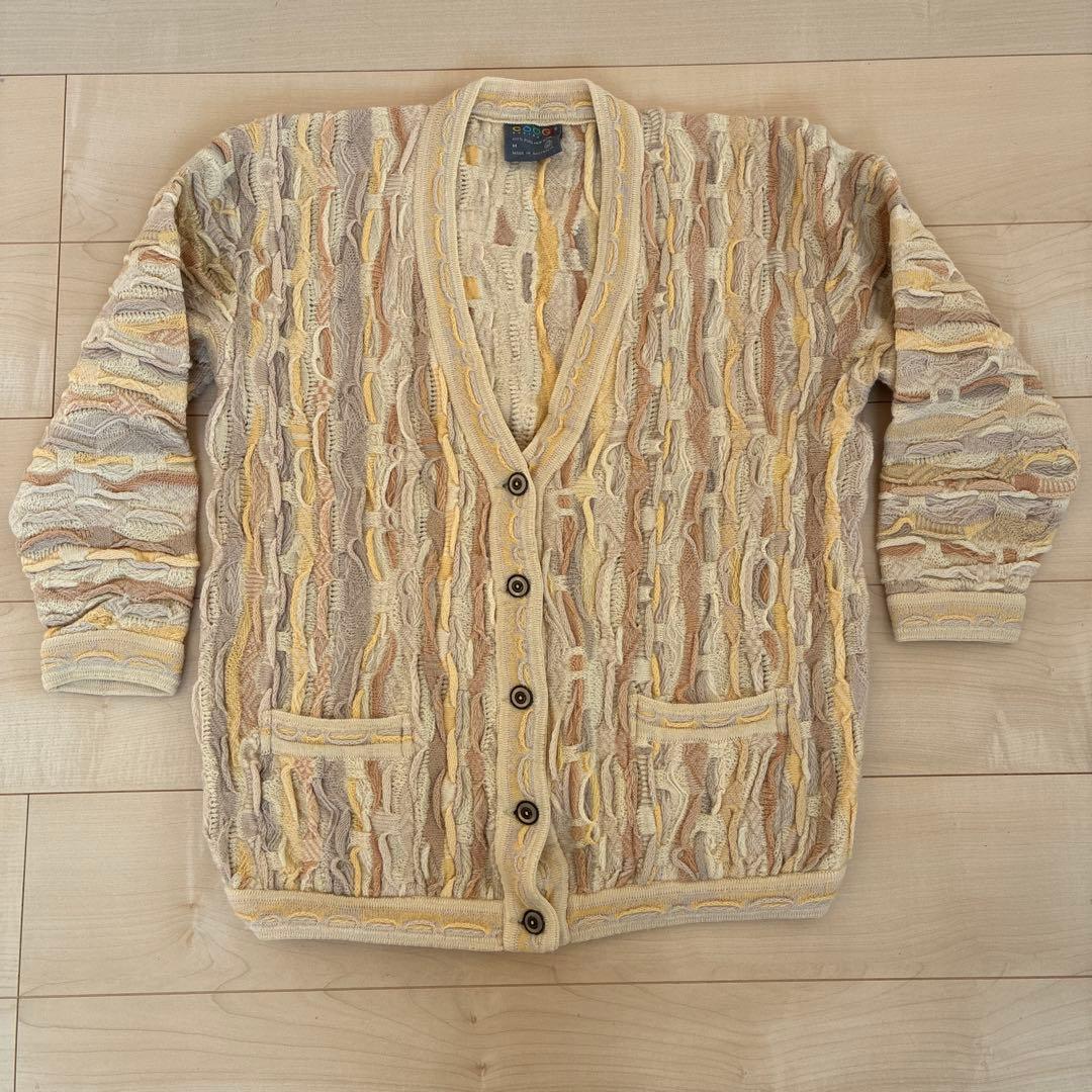 【1点物】90s COOGI 3D カーディガン　好配色　オーストラリア製
