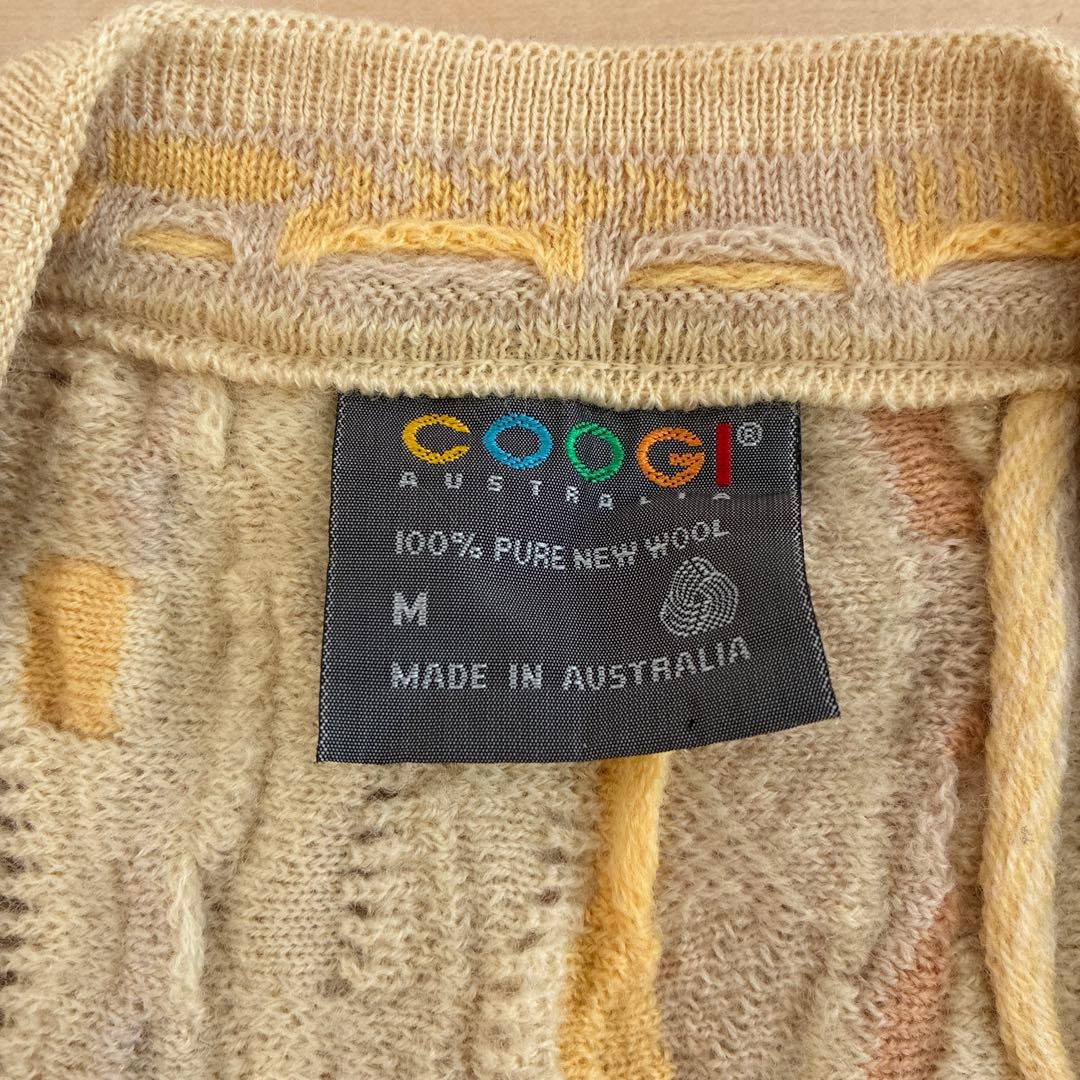 【1点物】90s COOGI 3D カーディガン　好配色　オーストラリア製
