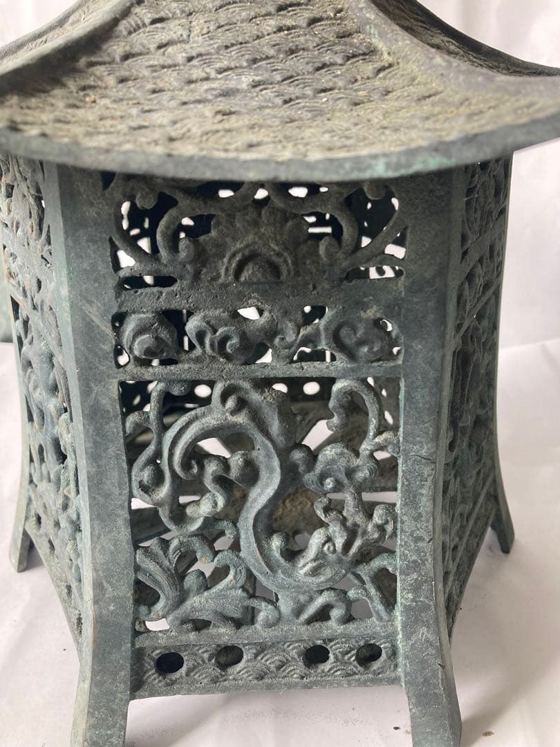 燈籠，古銅製，古董，時代物