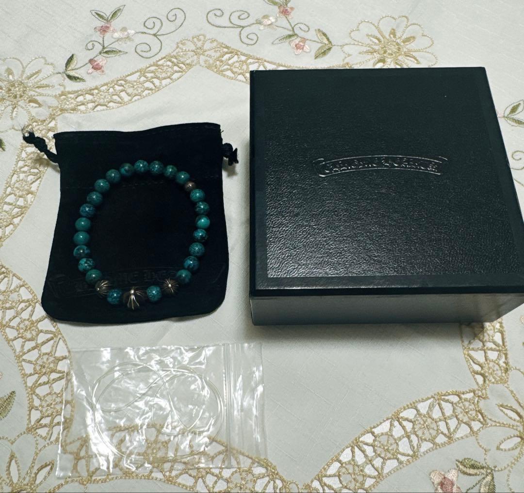 22時まで値下げ クロムハーツ ビーズブレスレット ターコイズ 8MM
