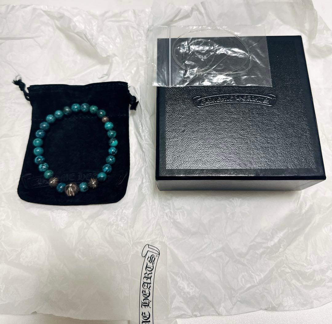 22時まで値下げ クロムハーツ ビーズブレスレット ターコイズ 8MM