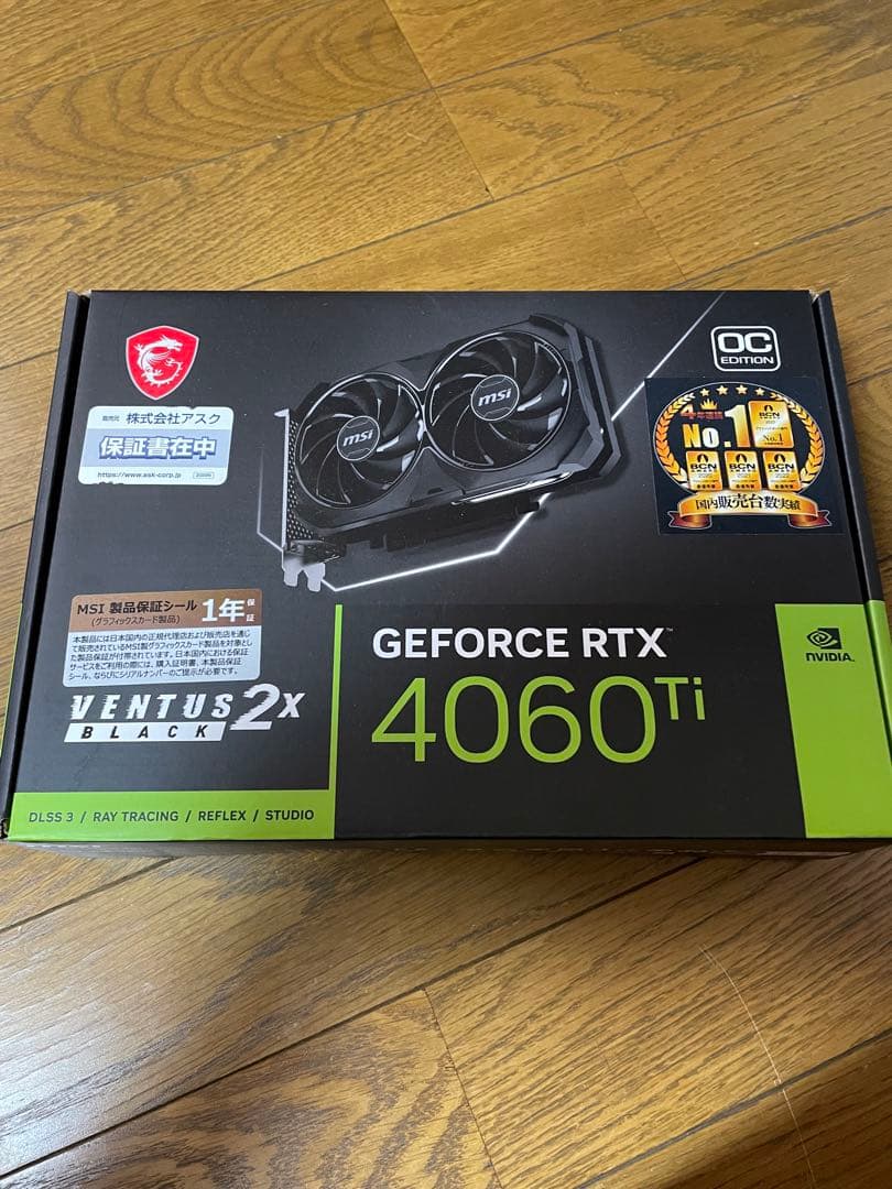 グラフィックボード・グラボ・ビデオカード MSI GeForce RTX 4060 Ti VENTUS 2X 8G