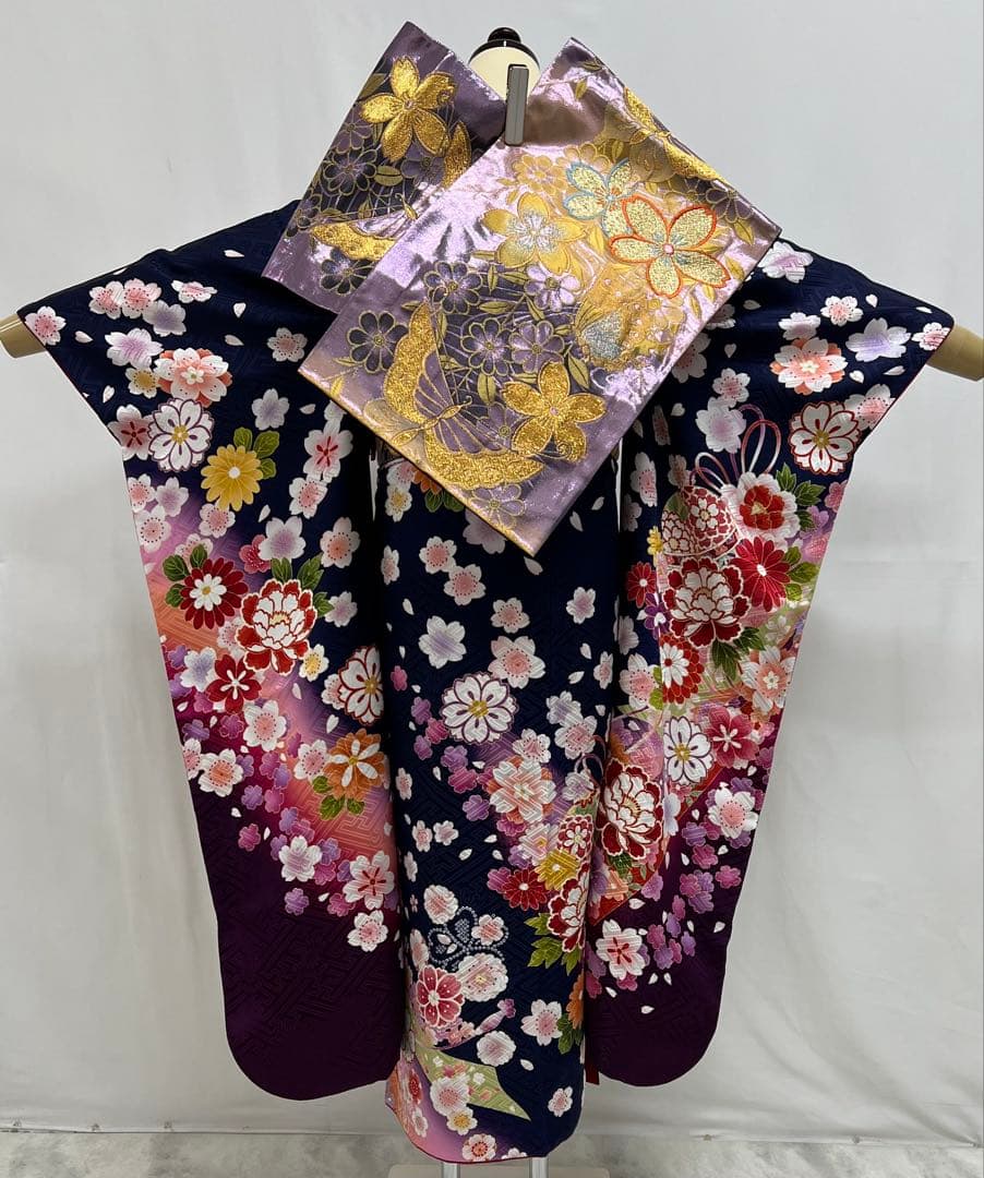 振り袖　フルセット　長襦袢付　豪華　美品　成人式　金彩加工　刺繍入り　609