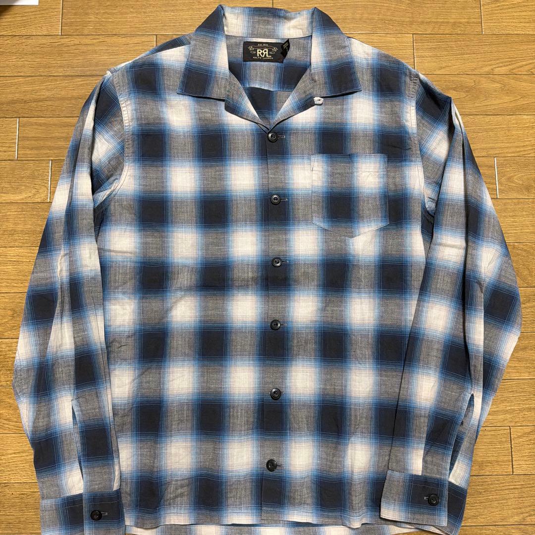 ダブルアールエル　オンブレチェックシャツ　S