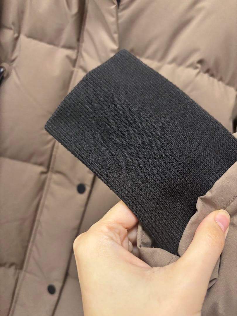 ナノ・ユニバース 「西川ダウン(R)」ソロテックス Aラインダウン モカ M