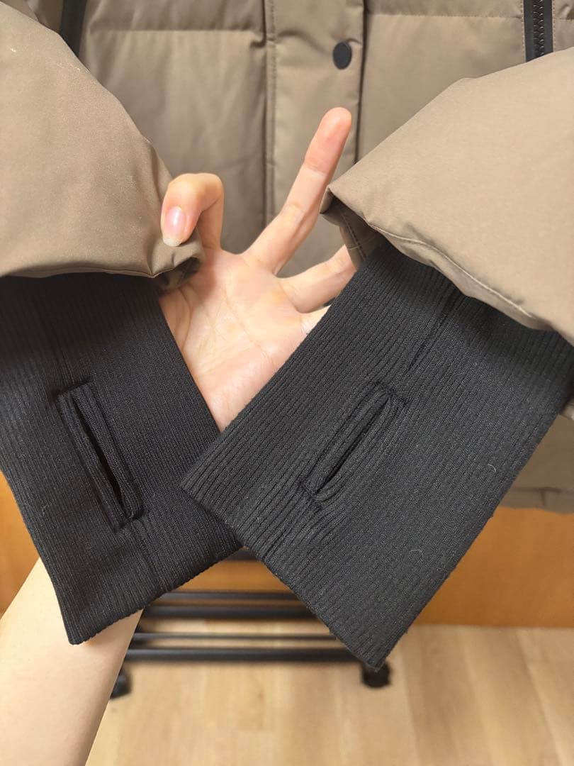 ナノ・ユニバース 「西川ダウン(R)」ソロテックス Aラインダウン モカ M