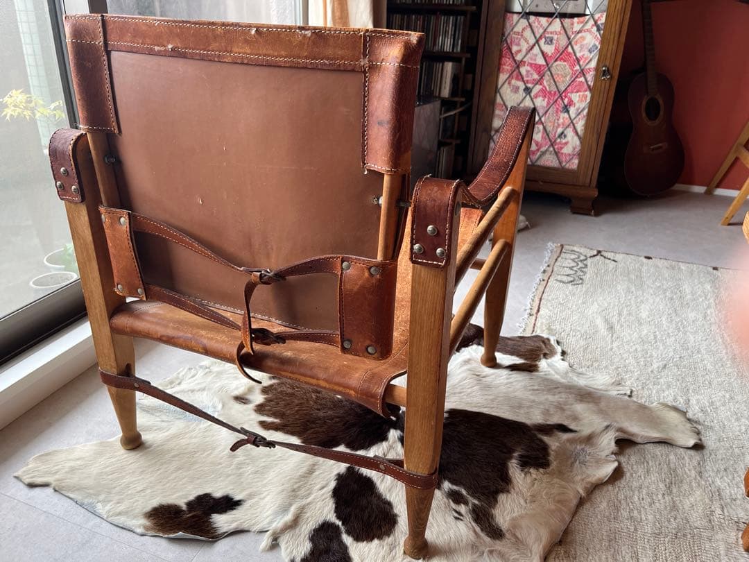 レザーアームチェア レザーサファリチェア　ヴィンテージ