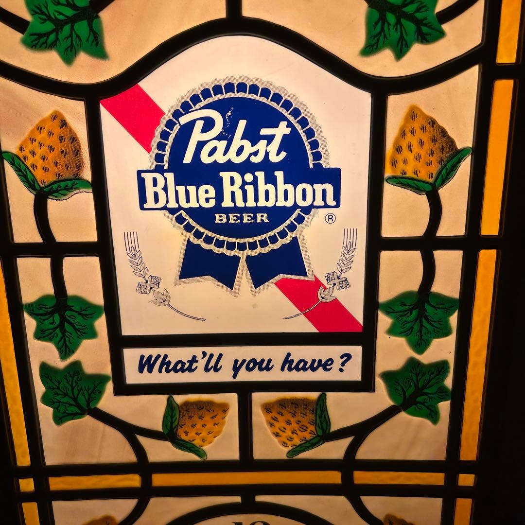 ビンテージ★パブストブルーリボン/ライトアップ 掛け時計 ★