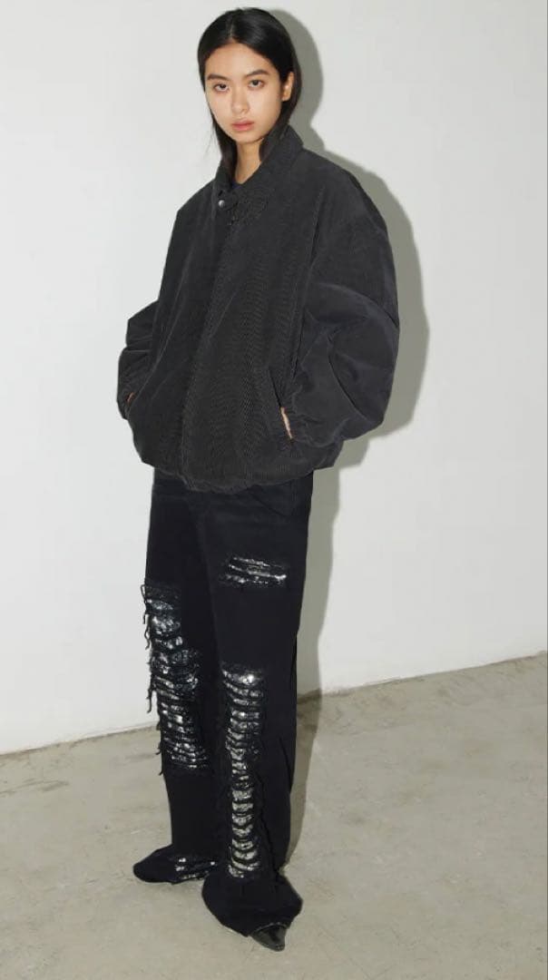 パンツ CONP Washed Sequined Ripped Jeans