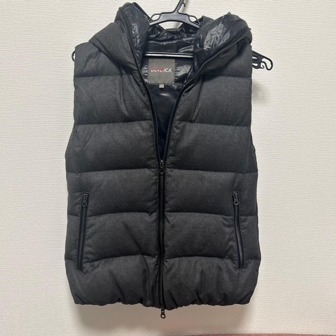 DUVETICA フード付きダウンベスト サイズ40 グレー