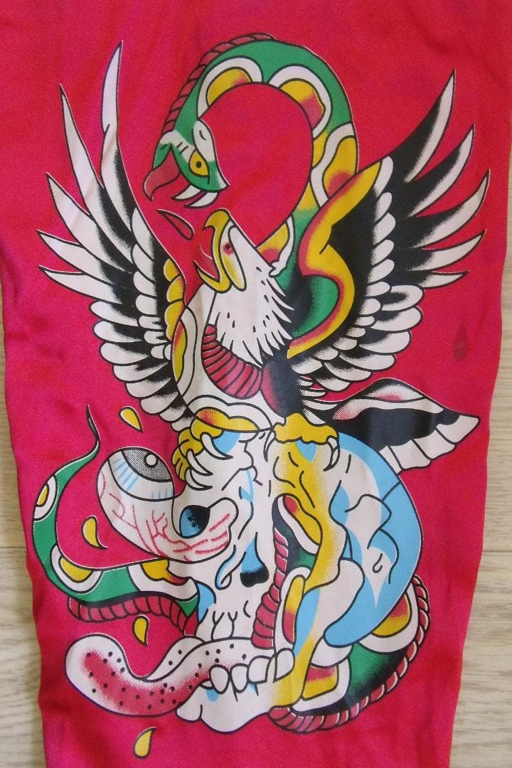 わ*さ様 【2XL】エドハーディーEd Hardy スカジャン 鷹蛇スカル剣 プ