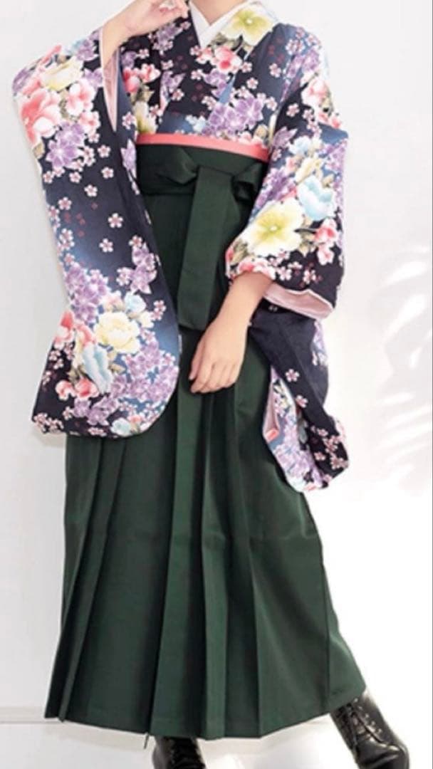 ♪土日限定値下げあり♪ 袴セット ブーツ 髪飾り 91cm 卒業式