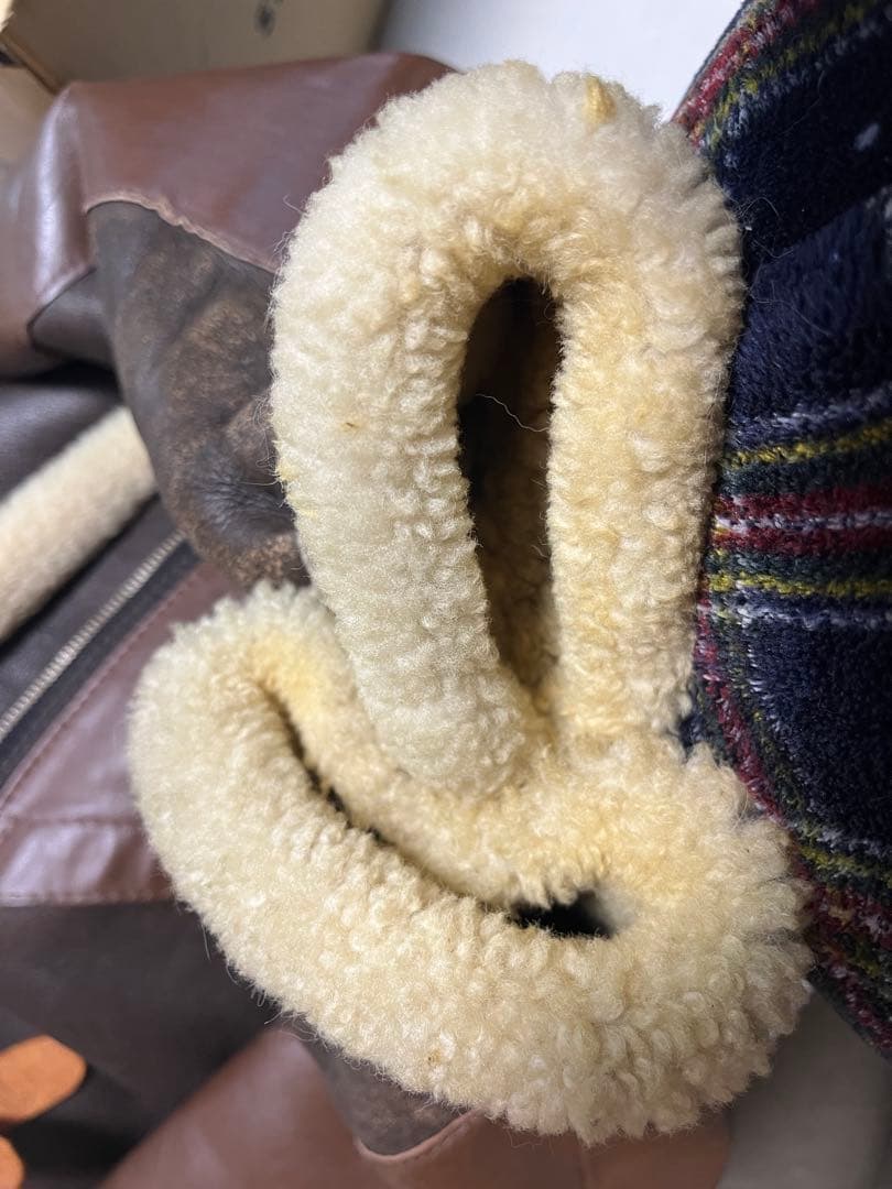 希少 USA INSIGNIA LEATHER WW2 TYPE B-3 44