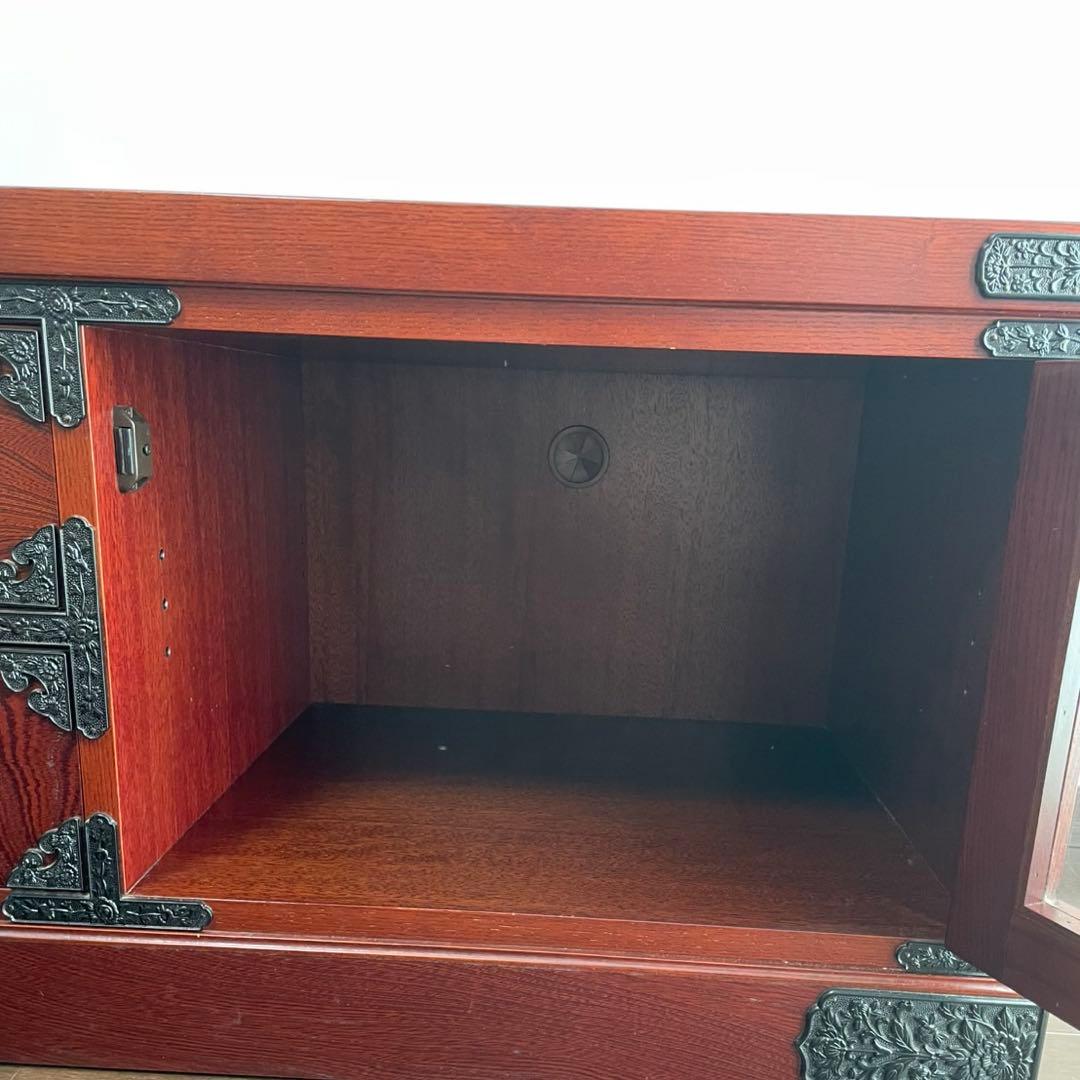 吉野民芸 テレビ台 ローボード 90cm 和モダン 欅 ケヤキ 天然突板 飾り棚