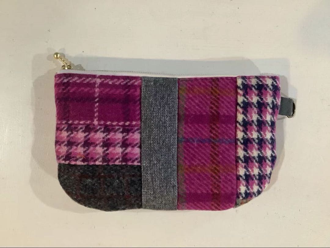 ウールパッチワークケース