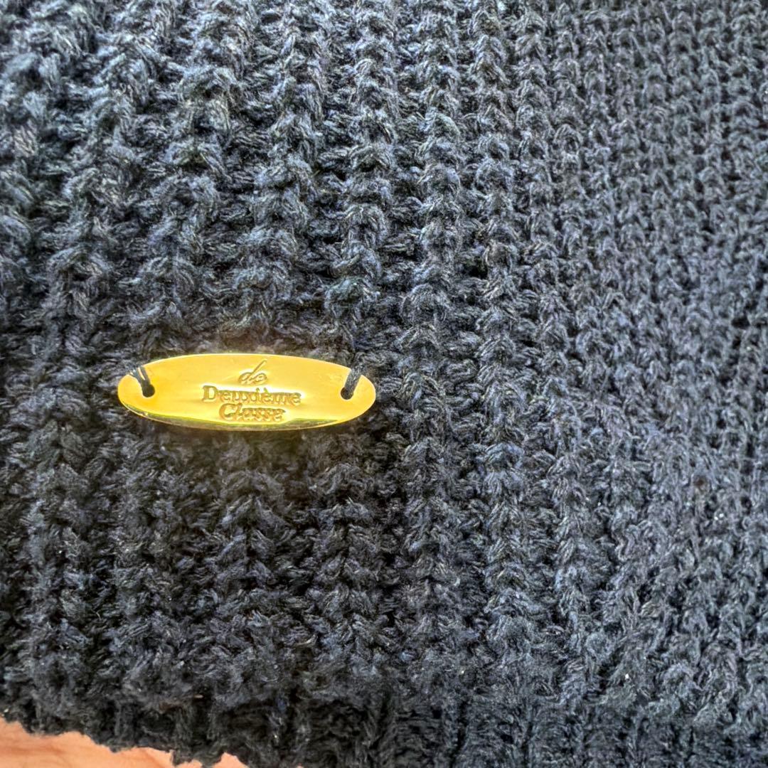 MUSE ドゥーズィエムクラス Lily Linen アゼプルオーバー　ネイビー