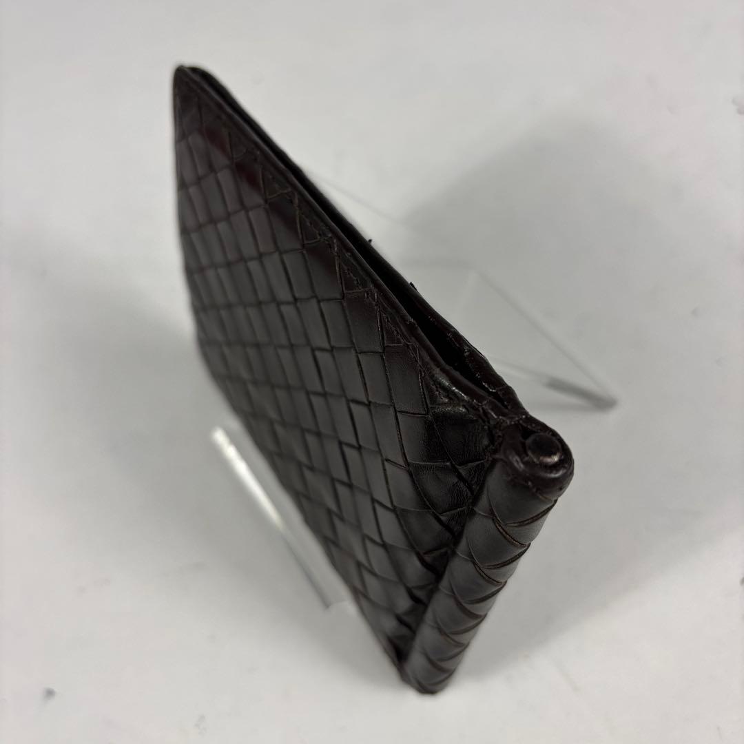 ボッテガヴェネタ　二つ折財布 マネークリップ カードケース　ダークブラウン