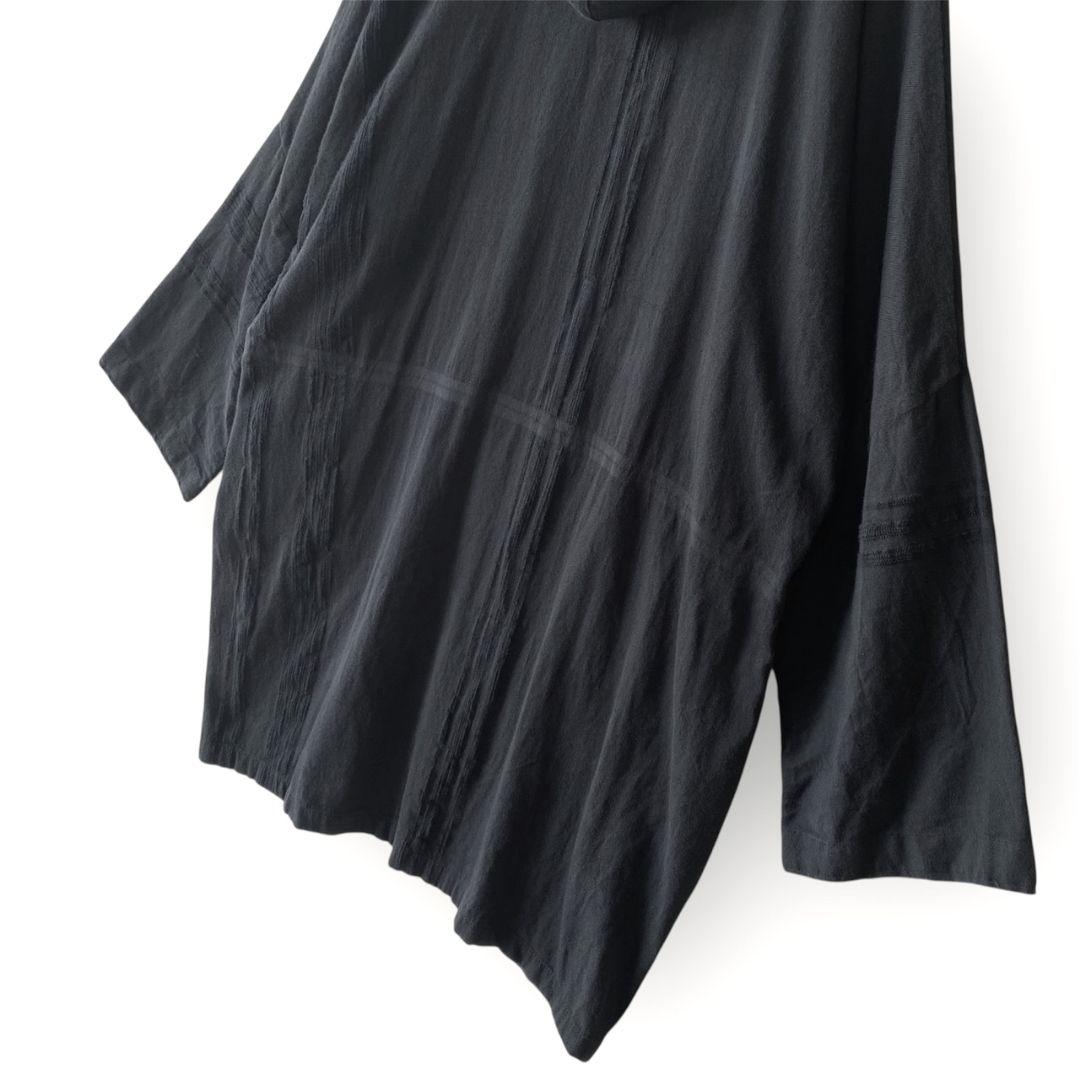 tamaki niime タマキニイメ 黒 フード付ジャケット アウター はおり