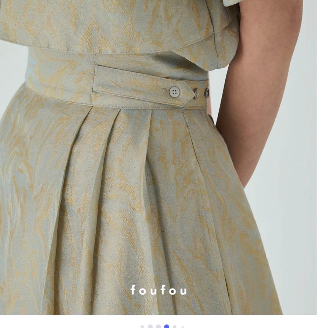 foufou シアーアブストラクトブラウス＆スカート