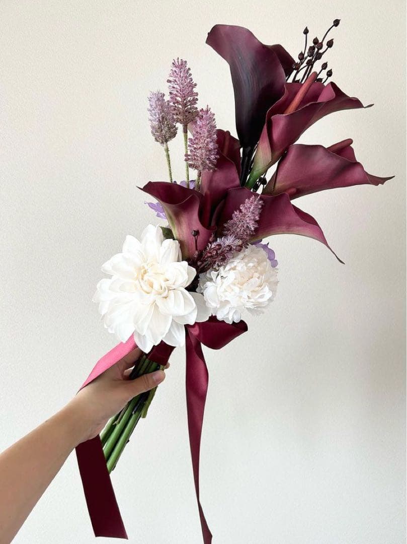 【S.H.mama】 アーティフィシャルフラワーブーケ　ブートニアつき