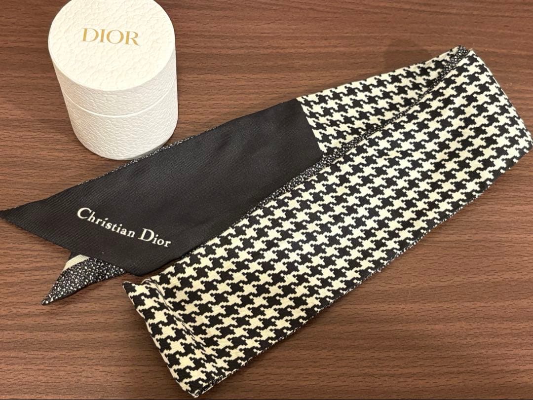 クリスチャンディオール　ミッツァ　スカーフ　千鳥　DIOR