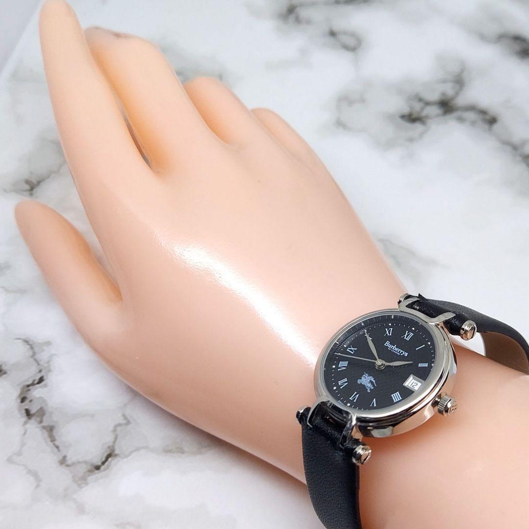 Burberry バーバリー ブラック 腕時計 レディース デイト ローマン