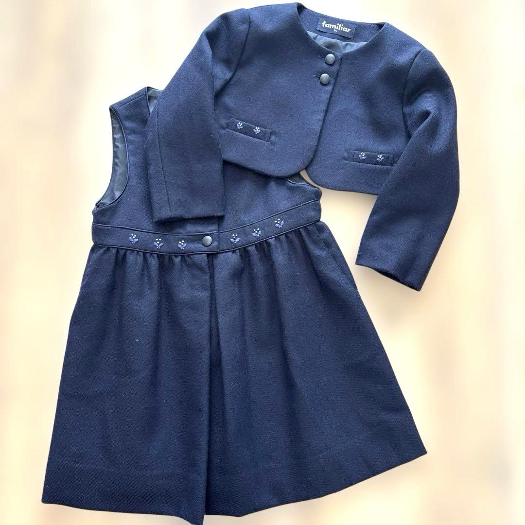 familiar ファミリア　フォーマル　ジャケット　 ワンピーススーツ90cm