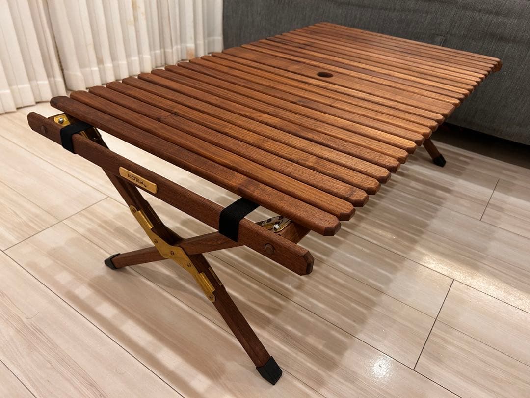 【室内で一度設営】NORAsテーブル typeA 1100 銅金具　純正ケース付