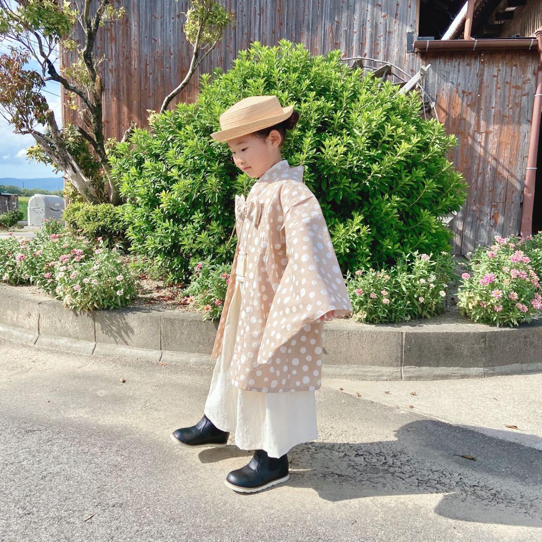 七五三 羽織袴セット 男の子 5歳 和しじら織 ハンドメイド