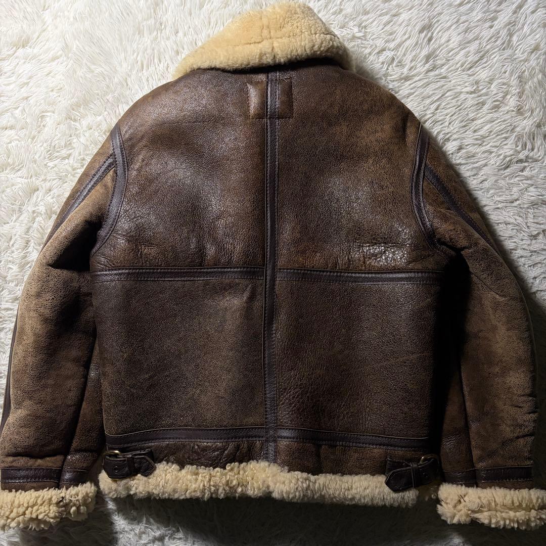 【米国製】schott フライトジャケット　B-3 羊革　ムートン　ボア　38